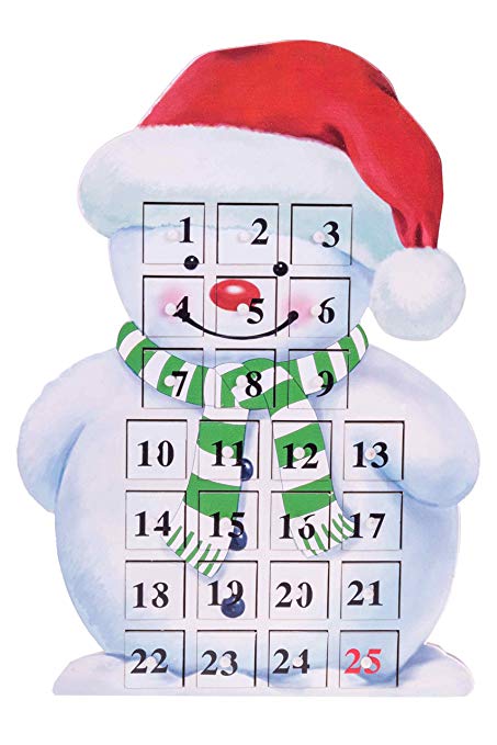 24 Day Snowman Advent Calendar by Clever Creations | Countdown to Christmas | Painted Wood with Numbers | 100% Wood Construction | Unique Holiday Decoration | Measures 9.75" x 14.5" x 2"