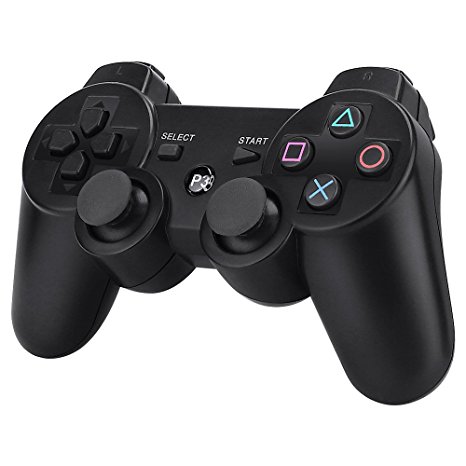 Prous Bluetooth Controller for PS3, BC01 Wireless Gamepad Remote Joystick With Dualshock Bluetooth Conection for Playstation 3-cool black