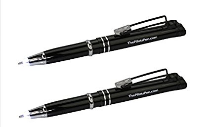 LED Pen, The Pilot's Pen, Night Writer NAVIGATOR - LED Powered Ink Penlight - Set of Two (2) Pens