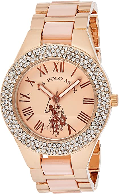 U.S. Polo Assn. Women's Quartz Watch with Alloy Strap, Silver, 19.8 (Model: USC40219)