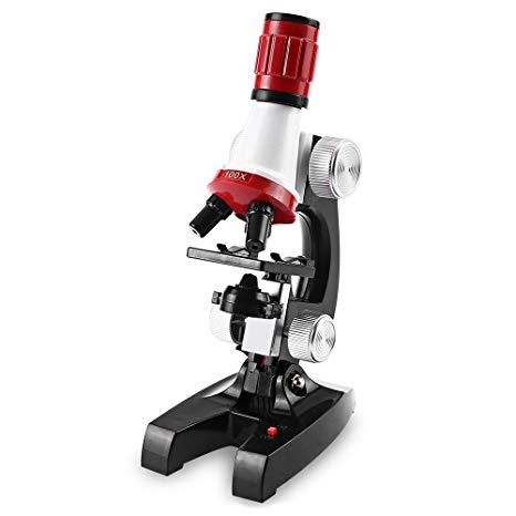 Warmtree toy Kids Microscope Kit Scientific Instrument Educational Tool Toy, 100X/400X/1200X Magnification