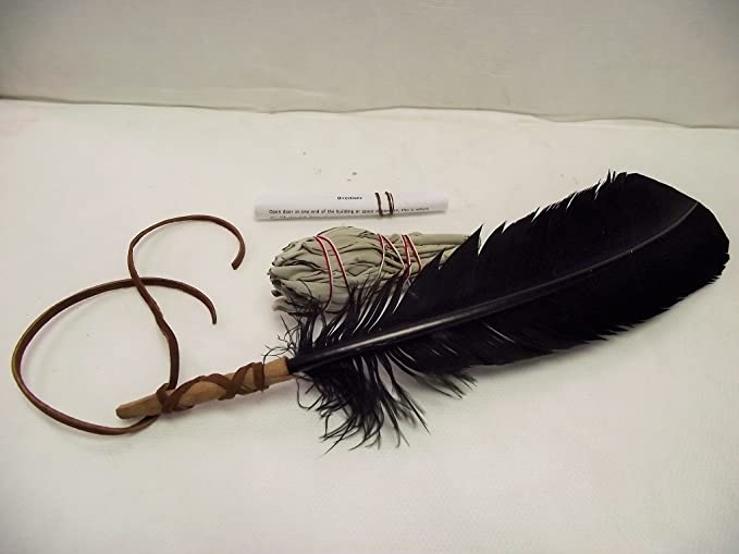Sage White Smudge Kit and Black Smudging Feather