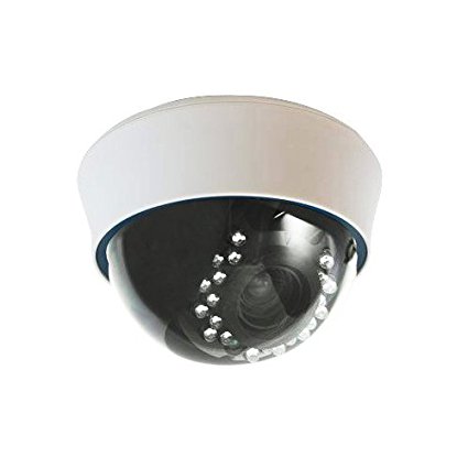 Bolide BC1009IB/VAIR 1/4-Inch Sony CCD 480 TVL 2.8-12 mm Varifocal IR Color Dome Camera with 23 Infrared LED (White)
