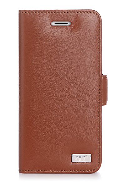 iPhone 7 Case, FYY [RFID Blocking wallet] Genuine Leather iPhone 7(4.7 inch) Wallet Case with Credit Card Protector Brown