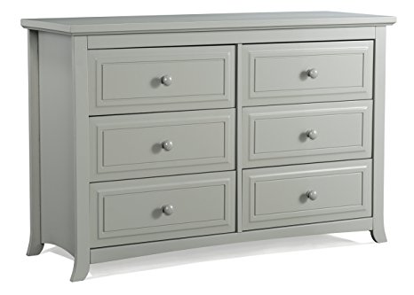 Graco Kendall 6 Drawer Double Dresser, Pebble Gray