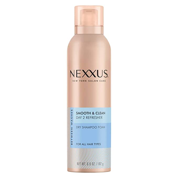 Nexxus Between Washes Dry Shampoo Foam For All Hair Types Smooth & Clean Instantly Refreshes Hair 6.8 oz