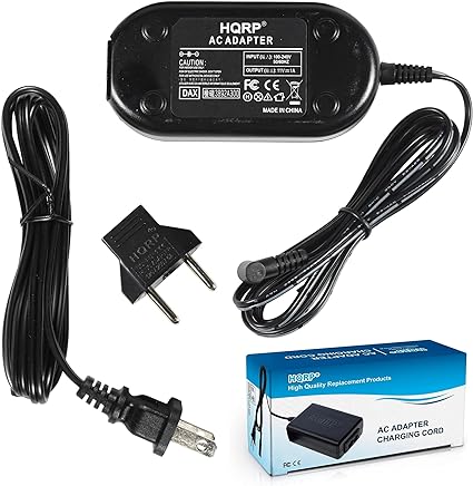 HQRP AC Adapter/Power Supply Compatible with JVC GR-SXM735 GR-SXM735U GR-SXM735US GR-SXM740 GR-SXM740U GR-SXM740US Camcorder with USA Cord & Euro Plug Adapter