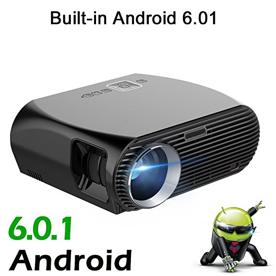 NewPal GP100up Projector 3500 Lumen LED Projector With Android 6.01 WIFI Bluetooth Home Theater Beamer Support Miracast Airplay