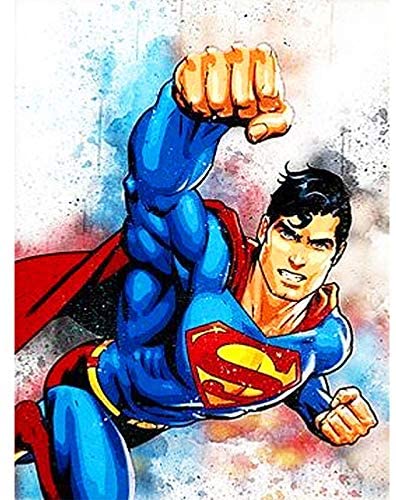 Superman Diamond Painting Manfully Cross Stitch Embroidery Crafts Decoration for Home Decor 12X16 Inch