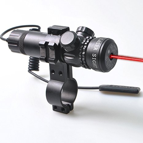 Vokul Red Dot Laser Sight Outside Adjust Rifle Gun Scope 2 Switch Rail Mounts
