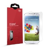 iCarez HD Clear Highest Quality Premium Screen protector for Samsung Galaxy S IV S4 i9500 High Definition Ultra Clear anti bacterial and anti Scratch and bubble free and reduce fingerprint and No rainbow and washable Screen Protector PET Film Made in Japan Easy install and Green healthy Product with Lifetime Replacement Warranty 3-Pack - Retail Packaging 2014