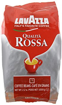 Lavazza Qualita Rossa, Italian Coffee Beans Expresso, 2.2 pound - Pack of 2