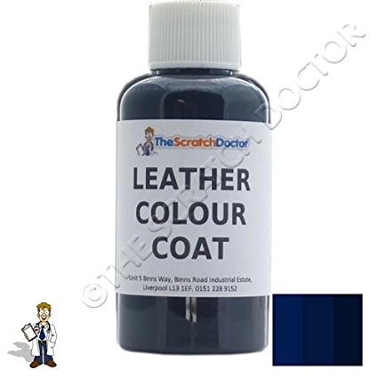Leather Colour Coat Re-Colouring Kit / Dye Stain Pigment Paint (Dark Blue)