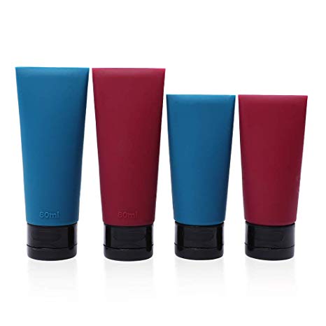 Be Together Cap and Bottle Body Integrated Design Silicone Travel Bottles,Nordic Color Style can Filling Liquid Emultion Solid Medicine Powder