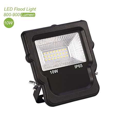 ProGreen 10W Super Bright Outdoor LED Flood Lights, 850 Lumen, 100W Halogen Bulb Equivalent, IP65 Waterproof, Warm White, 3000K, Security LED Floodlight (10W, 3000K)
