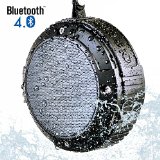 Alpatronix AX320 Portable Mini Bluetooth 40 and Rugged Splashproof Stereo Speaker with Built-in Mic for Apple iPhone 6 Plus 6 5S 5C 5 4S 4 Smartphones and Tablets - Black