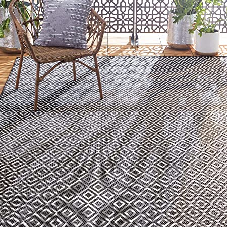 Home Dynamix Tripoli Lydia Indoor/Outdoor Area Rug , Modern Dark Gray, 7'10"x10'2" Rectangle