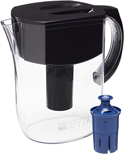 Brita Large 10 Cup Everyday Water Pitcher with 1 Longlast Filter - BPA Free - Black