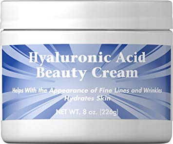 Hyaluronic Acid Beauty Cream 8 oz Made in USA by Puritan's Pride