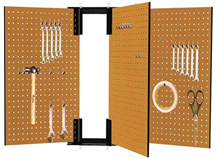 16"x24" 3 Pc Moveable "swinging Door" Peg Boards For Tool Storage On Both Sides