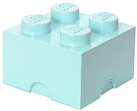 LEGO Aqua Light Blue Storage Box Brick 4 DIF, 4 Knobs