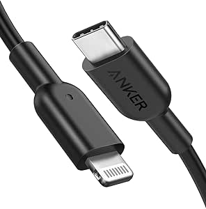 Anker PowerLine II USB C auf Lightning Kabel,90 cm lang, MFi-Zertifiziert, für iPhone 13/13 Pro/12/12 Pro Max/11 Pro/X/XS/XR/8 Plus, für Typ-C Ladegeräte,Unterstützt Power Delivery(Schwarz)