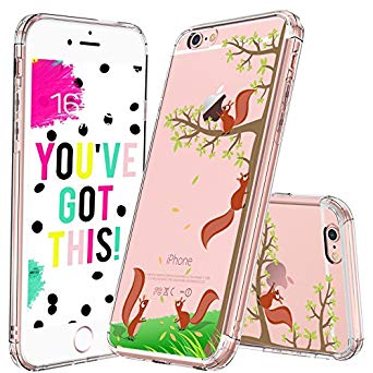 MOSNOVO iPhone 6S Case/iPhone 6 Case, Cute Squirrel Pattern Clear Design Printed Transparent Plastic Hard Back Case with Soft TPU Bumper Protective Case Cover for Apple iPhone 6/iPhone 6S