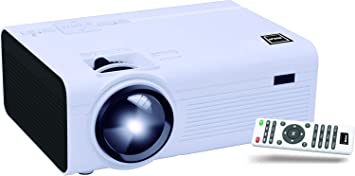 RCA RPJ119 2200 Lumens 720p LCD Home Theater Projector with Built-in 2 Watt Speaker, Dual HDMI Inputs, and Quiet Operation Fan (Non-Retail Packaging)