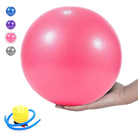 MICOK Pilates Ball, Barre Ball, Mini Exercise Ball, 9 Inch-Small Bender Ball for Pilates, Yoga, Core Training and Physical Therapy, Anti Burst & Slip Resistant Balance Ball with Quick Foot Pump
