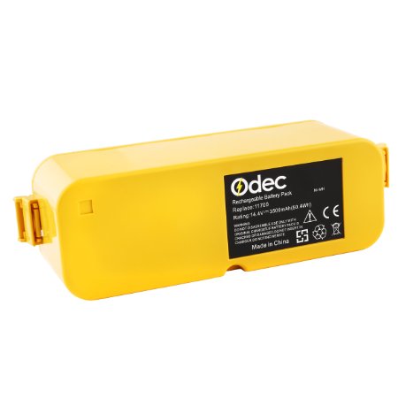 Odec 144V 35Ah Ni-MH Roomba Replacement Battery for iRobot Roomba 400 405 410 415 416 418 4000 4100 4105 4110 4130 4150 4170 4188 4210 4220 4225 4230 4232 4260 4296 Dirt Dog Discover Scheduler