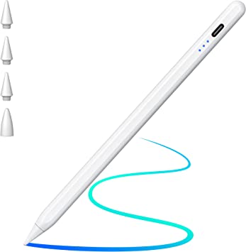 Cisteen Pro Pencil for iPad(2018-2022) with Led Indicators,Tilt Sensor Palm Rejection Stylus Pen for Apple iPad 9/8/7/6th Gen, iPad Air 5th/4th/3rd Gen, iPad Pro 11&12.9", iPad Mini 6/5