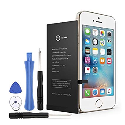 iPhone 5s/5c Battery, Ombar Apple iPhone 5s/5c Battery Replacement OEM 1560mAh with Complete Repair Tools Kit and Instructions