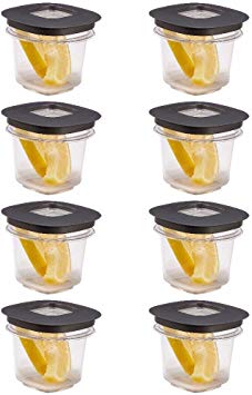 Rubbermaid Premier Food Storage Containers, 0.5 Cup, Grey (8 Pack)