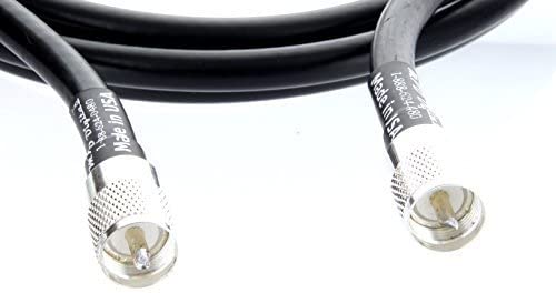 MPD Digital Made in The USA RG213 Copper Braid HF VHF RF UL Listed Coaxial Cable with PL-259 UHF Male Connectors, 50 ft