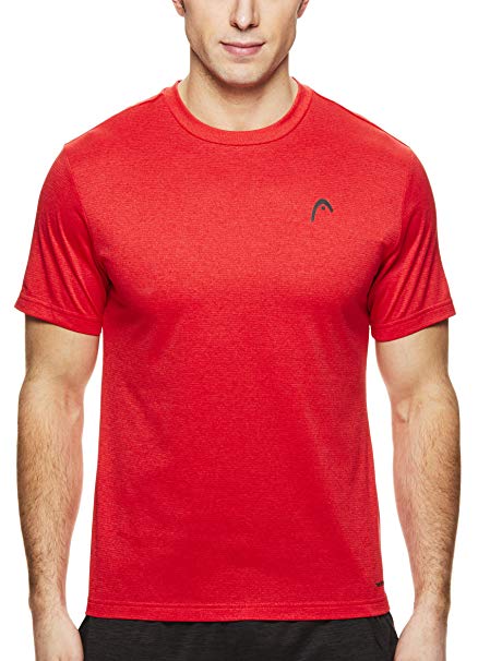 HEAD Men's Crewneck Gym Training & Workout T-Shirt - Short Sleeve Activewear Top