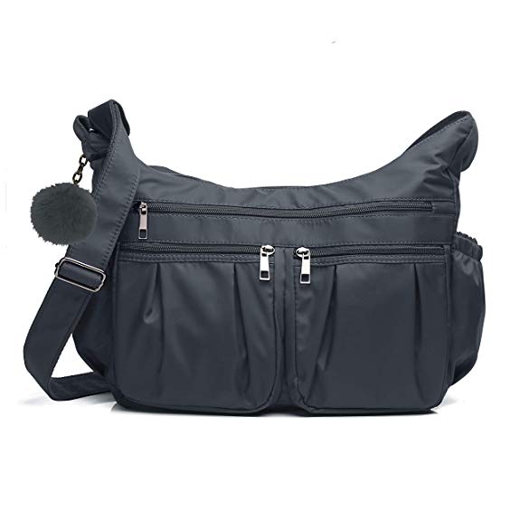 Crossbody Bags for Women Multi Pocket Shoulder Bag Waterproof Nylon Travel Purses and Handbags Lightweight Work Bag
