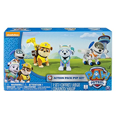 Paw Patrol, Action Pup 3Pk, Everest/Robodog/Rubble