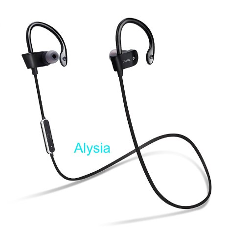 Bluetooth Headsets - Alysia®Hang Clip-on Earphones V4.1 Bass Wireless Earbuds Lightweight Noise Headphones Mini Secure In Ear Hooks Sports Earphones Run Walkman Headset Dual Battery