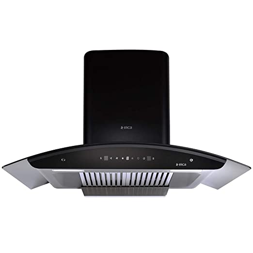 Elica 90 cm 1425 m3/hr Auto Clean Chimney with Free Installation Kit (WD TBF HAC 90 MS NERO, 2 Baffle Filters, Touch   Motion Sensor Control, Black)