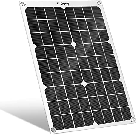 N / A P-Dong 15W 12V/5V Solar Panel Battery Charger with USB Output Ports for Car, RV, Boat, Cell Phone & More