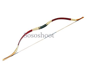 Buffalo Hunting Bow and Arrow Handmade Recurve Horsebow Longbow for Adults with Free Gift-Exclusively Sold By Sososhoot