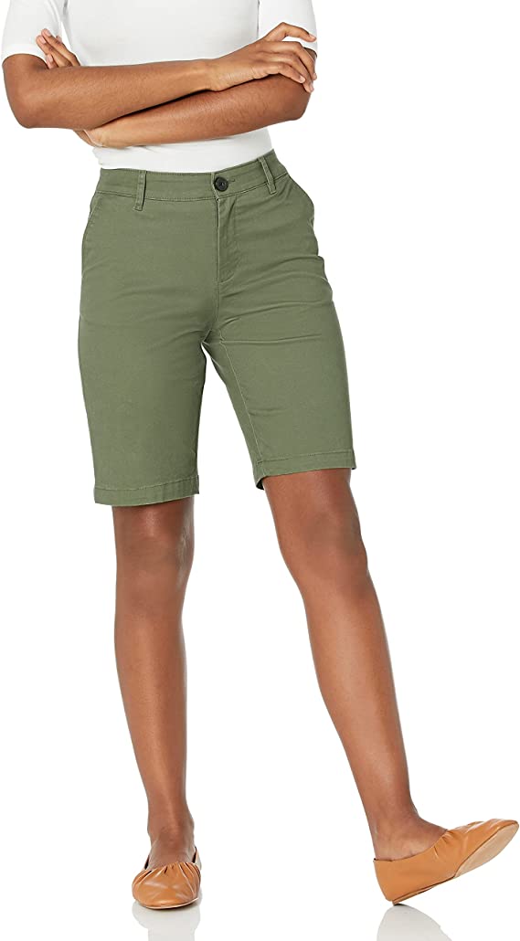 Amazon Essentials Women's 10 Inch Inseam Bermuda Chino Short