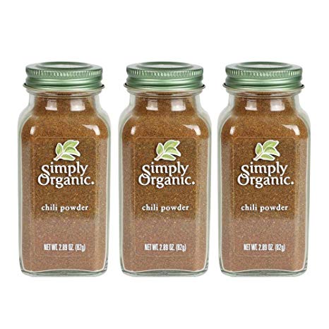 Simply Organic Chili Powder | Certified Organic | 2.89 oz. (3 Pack)