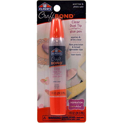 Elmer's Craftbond Dual Tip Clear Glue Pen, 1 Oz (E4013)