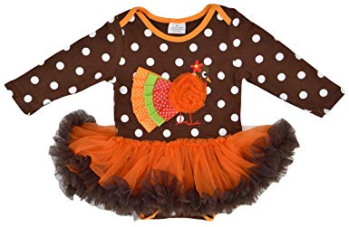 Unique Baby Girls Fall Colors Thanksgiving Turkey Romper for Newborn Infant Toddler