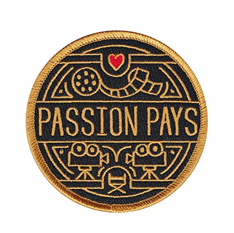 Passion Pays Embroidered Sew or Iron-on Patch (Film)