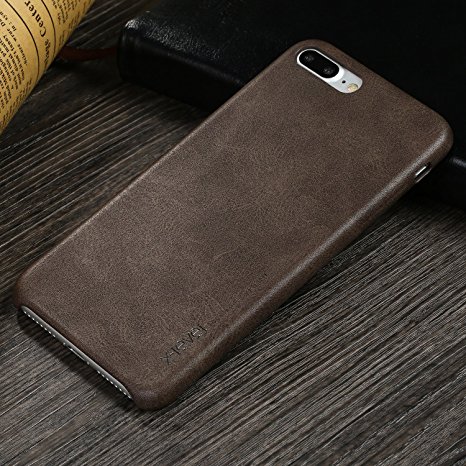 iPhone 7 Plus Case, X-level Premium PU Leather Case [Vintage Series] Slim Fit Lightweight Soft Back Protective Cover for iPhone 7 Plus 5.5'' (Coffee)