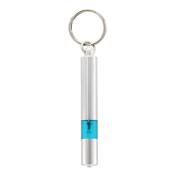 TOOGOO(R) Cylinder Shape Blue Silver Tone Car Static Elimination Discharger Anti-Static Keychain