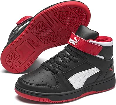 PUMA Unisex-Child Rebound Layup Synthetic Leather Hook and Loop Sneaker