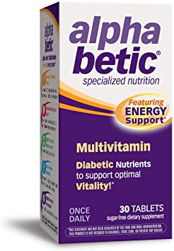 Alpha Betic Multivitamin, Energy Support (Nature's Way Brands), White, 30 Count (Pack of 1) (60038)